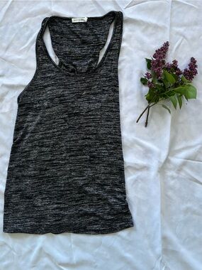 rag & bone Black and White Marled Knit Tank